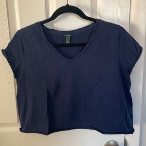 S Wild Fable Crop Top (Navy)